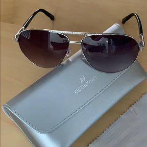 Swarovski Metal Aviator Sunglass